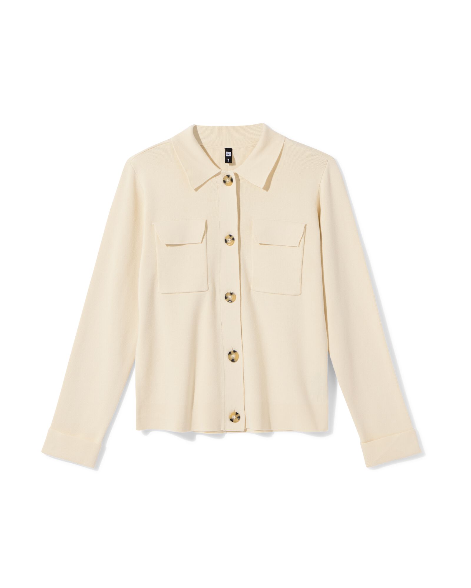 damesvest fijngebreid gebroken wit gebroken wit - 36214470OFFWHITE - HEMA
