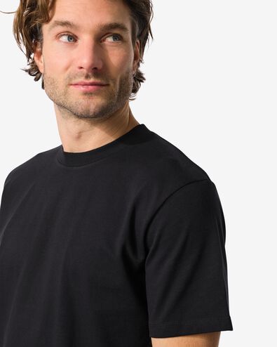 t-shirt homme Elias coupe d&eacute;contract&eacute;e  noir noir - 2129970BLACK - HEMA