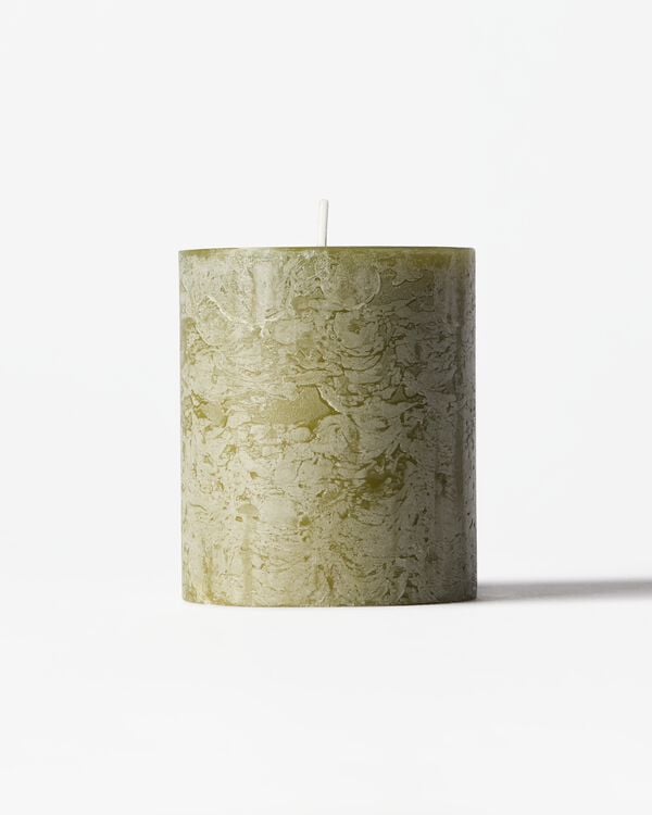 stompkaars ⌀7x8cm rustiek olijf - 13504241 - HEMA