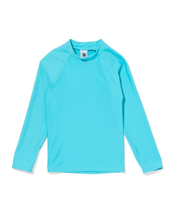 kinderzwemshirt UPF40+ aqua - 22260515AQUA - HEMA
