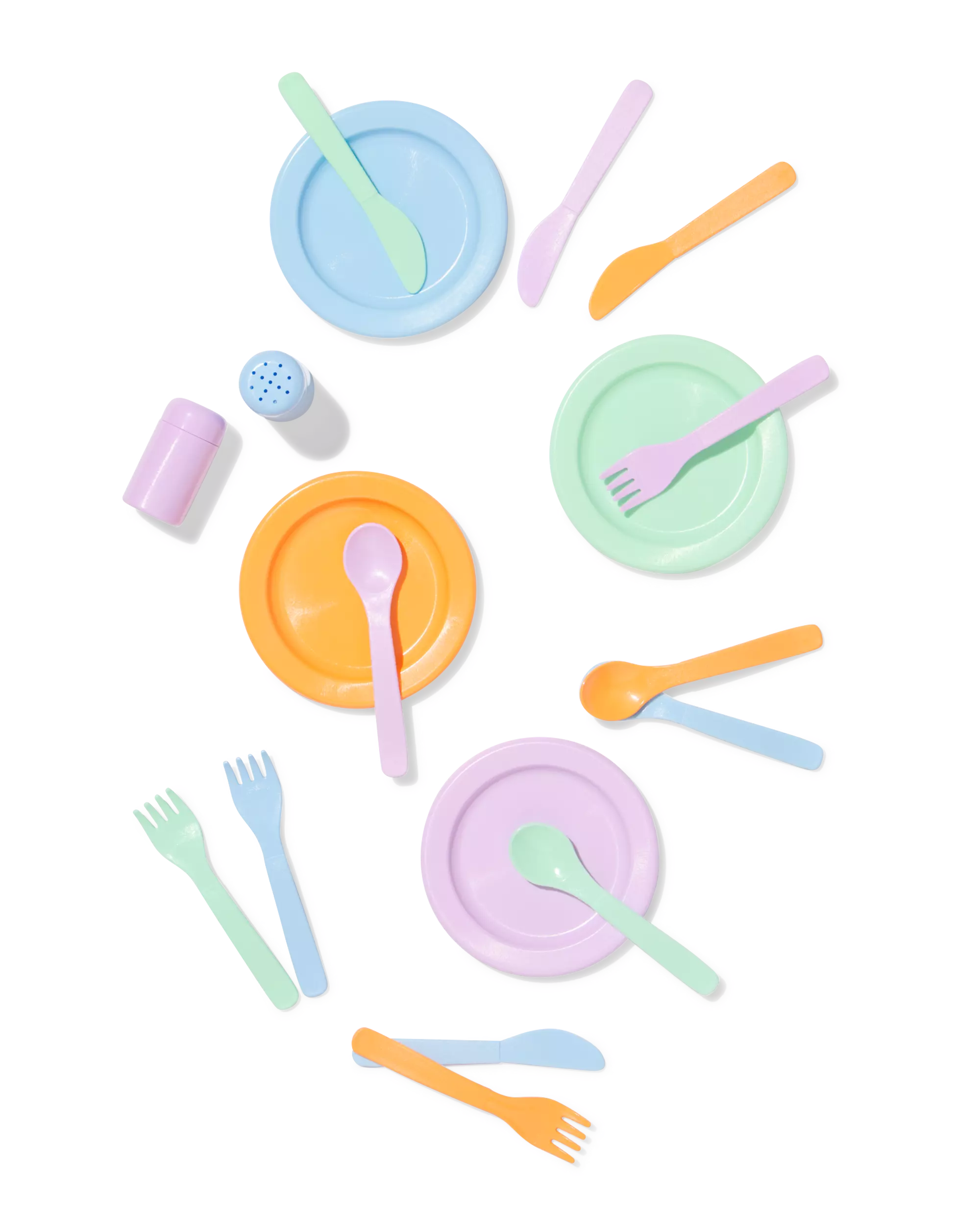 assiettes et fourchettes plastique bio