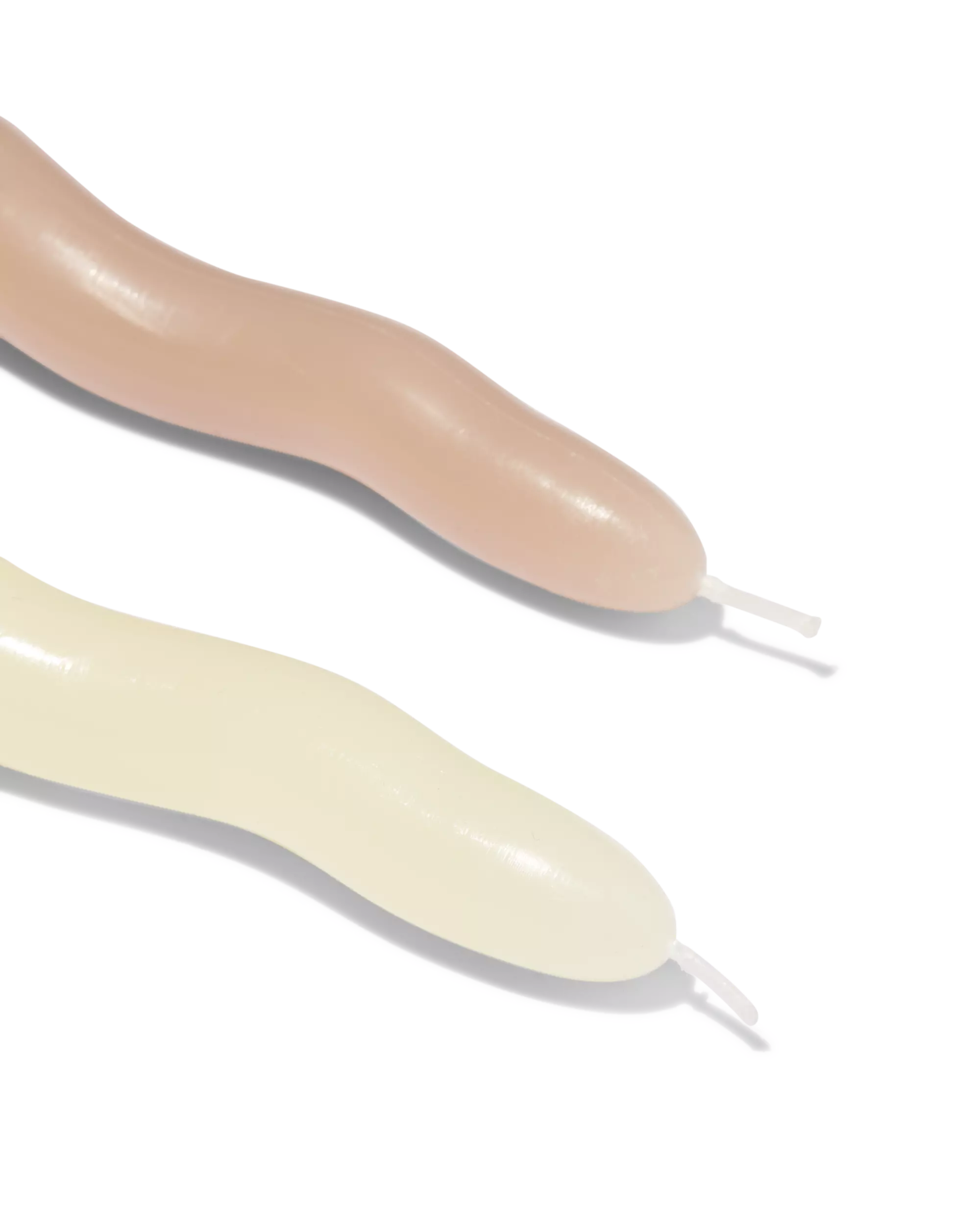 bougies longues ⌀2,2x25cm vague ivoire-naturel - 4 pièces