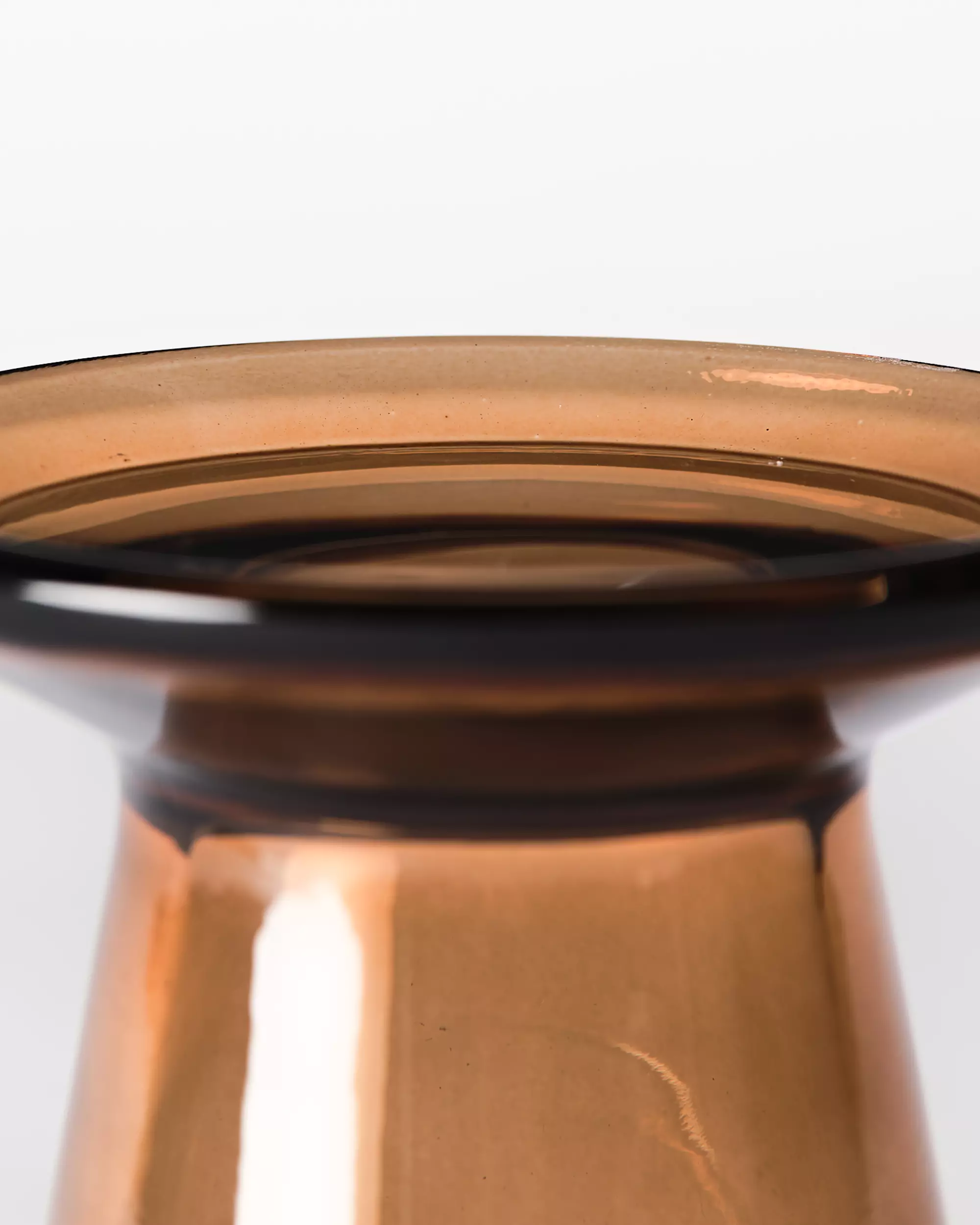 plateau à bougies ⌀9 x 3 cm Zwier verre marron