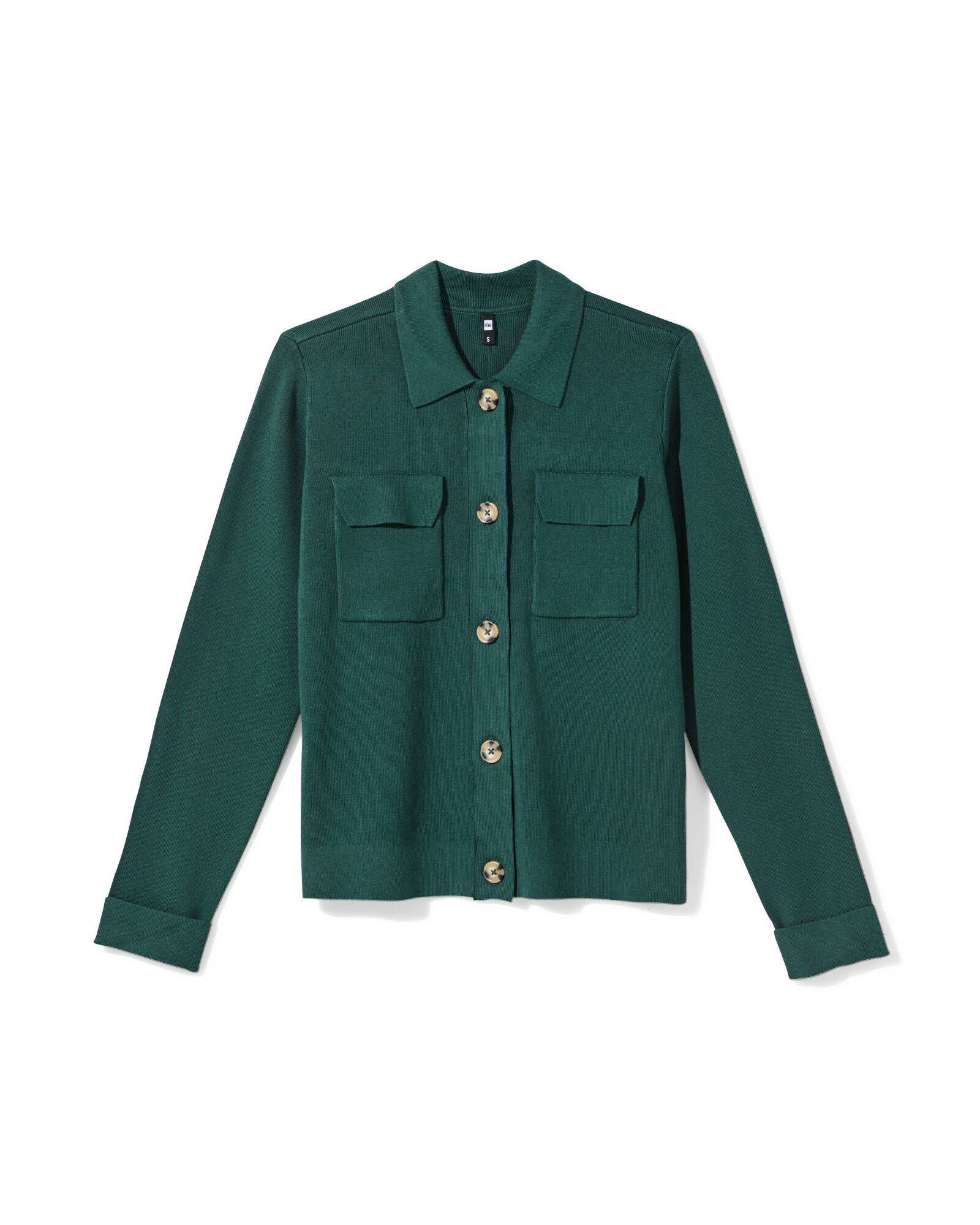 damesvest fijngebreid knopen zeegroen zeegroen - 36214480SEAGREEN - HEMA