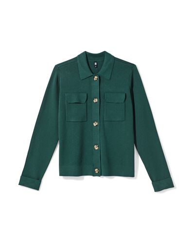damesvest fijngebreid knopen zeegroen zeegroen - 36214480SEAGREEN - HEMA