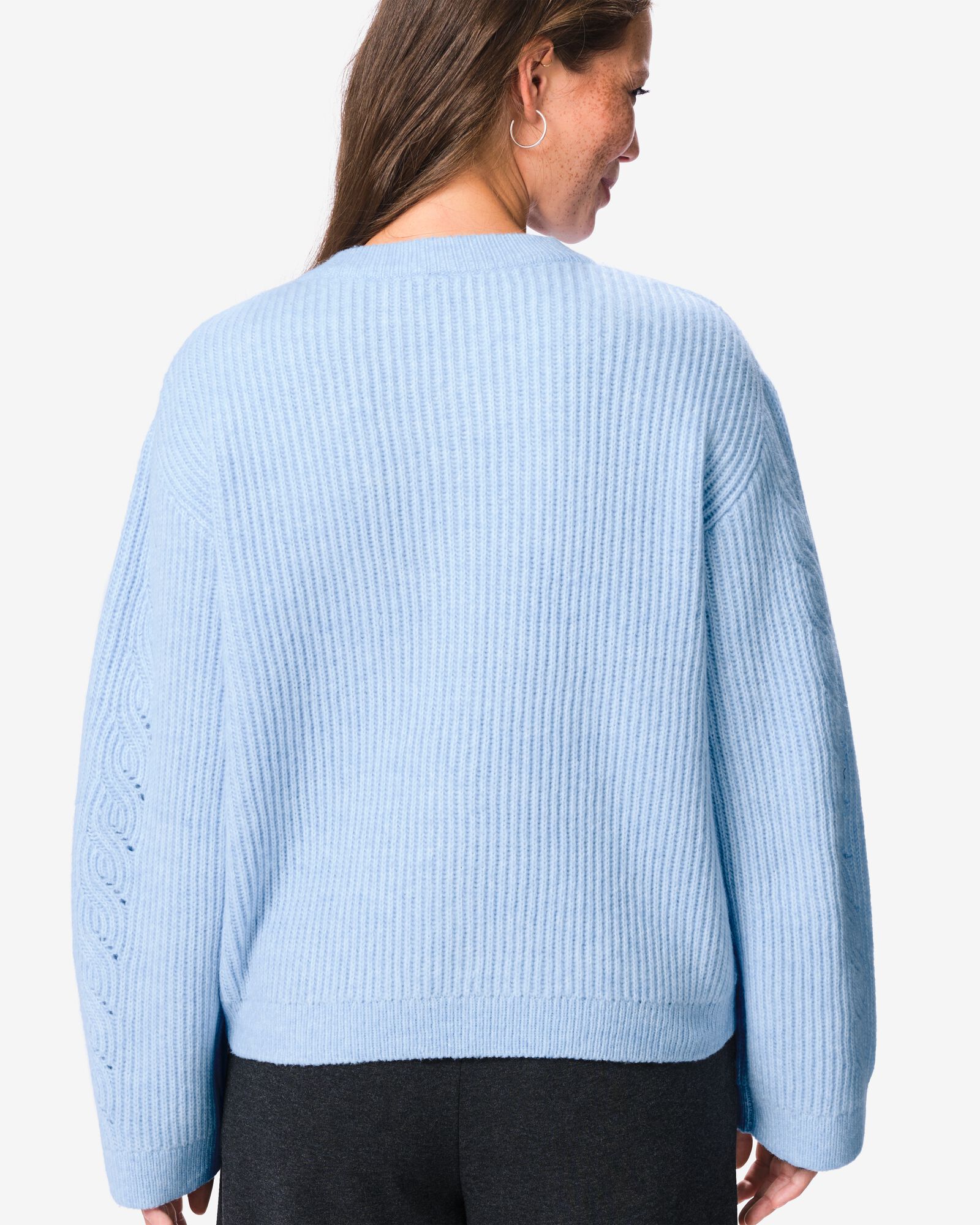 damesvest Fyra kabel  lichtblauw lichtblauw - 36214890LIGHTBLUE - HEMA