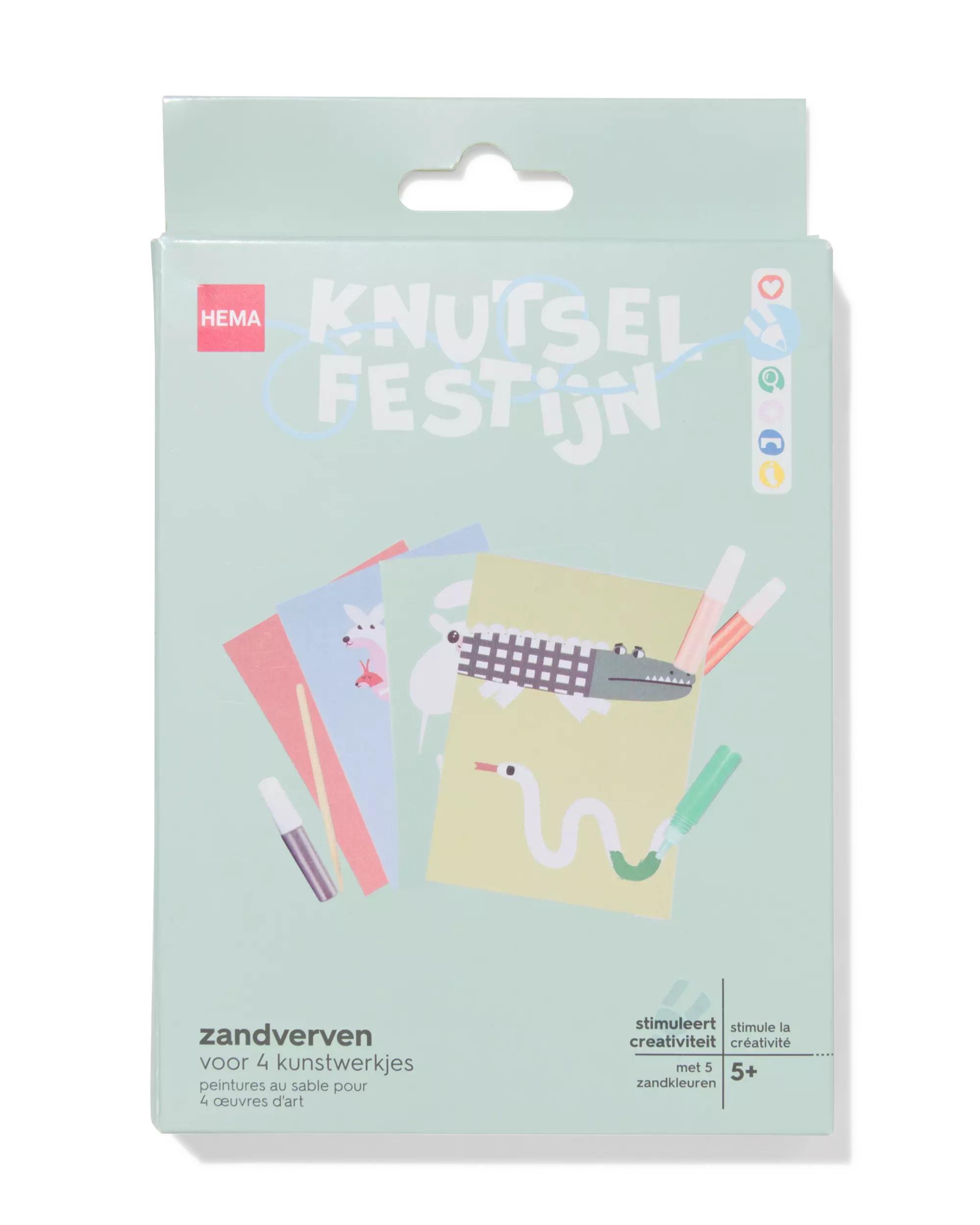 korrelverven kaartjes fantasie - 4 stuks
