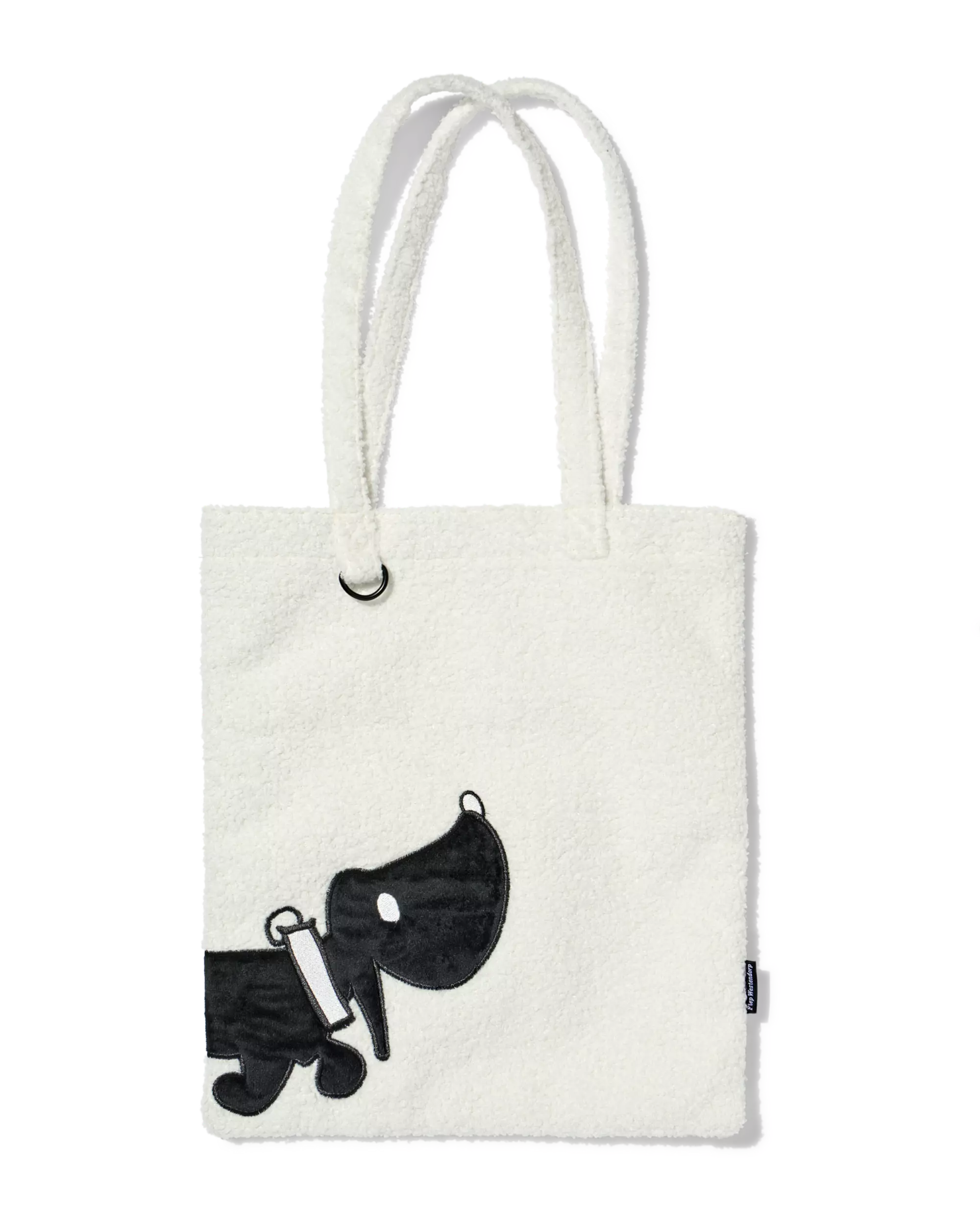 sac à bandoulière Takkie 42x36 cm teddy blanc