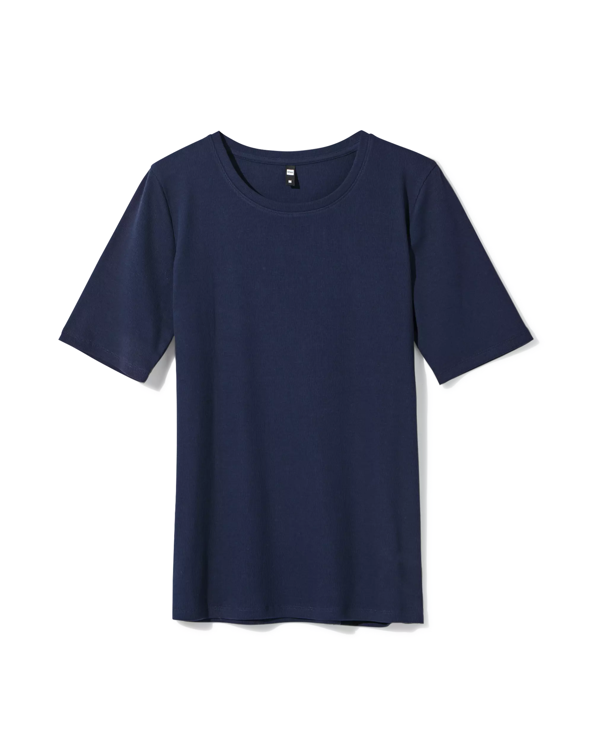 dames T-shirt rib katoen