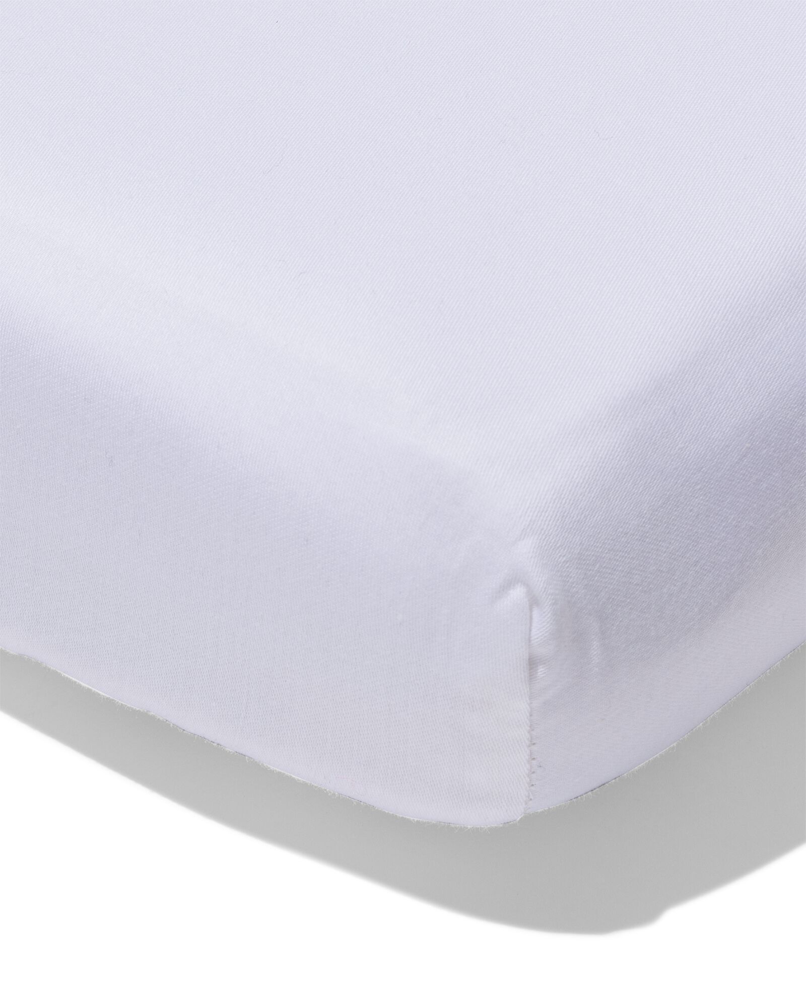 Topper-Spannbettlaken 90 &times; 220 cm, Hotel, Baumwollsatin, Wei&szlig; - 5180118 - HEMA