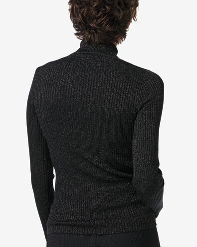 dames coltrui Nova met ribbels en glitters zwart zwart - 36245480BLACK - HEMA