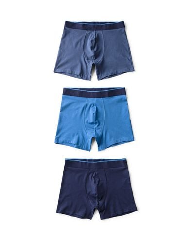 herenboxer - 3 stuks donkerblauw donkerblauw - 19168460DARKBLUE - HEMA