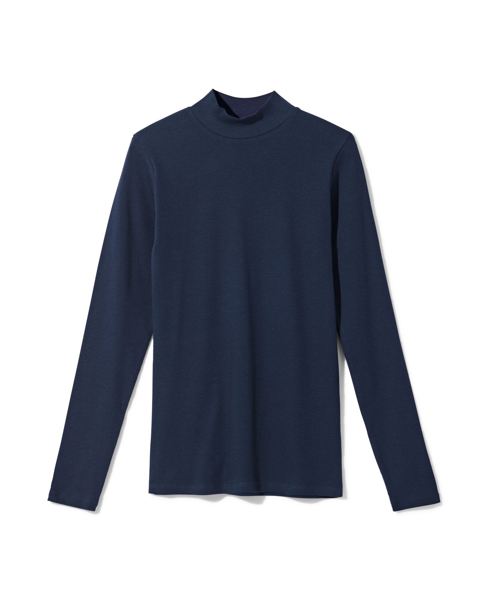 Damen-T-Shirt, Regular Fit, gerippt dunkelblau dunkelblau - 36306390DARKBLUE - HEMA