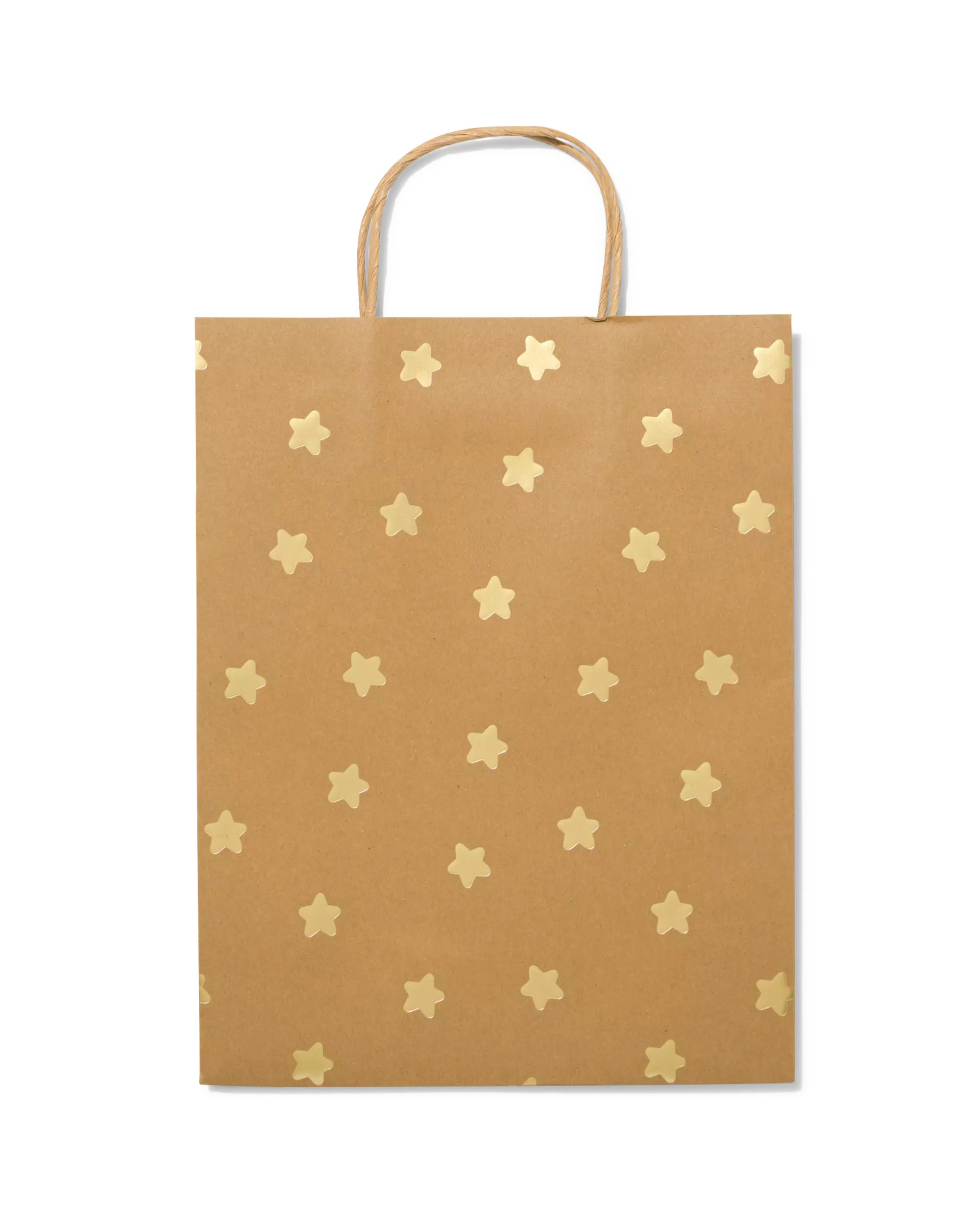 sac cadeau L 39 x 24 cm papier kraft à étoiles