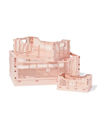 caisse pliante lettres recycl&eacute;e S rose p&acirc;le rose p&acirc;le S  20 x 30 x 11,5 - 39811071 - HEMA