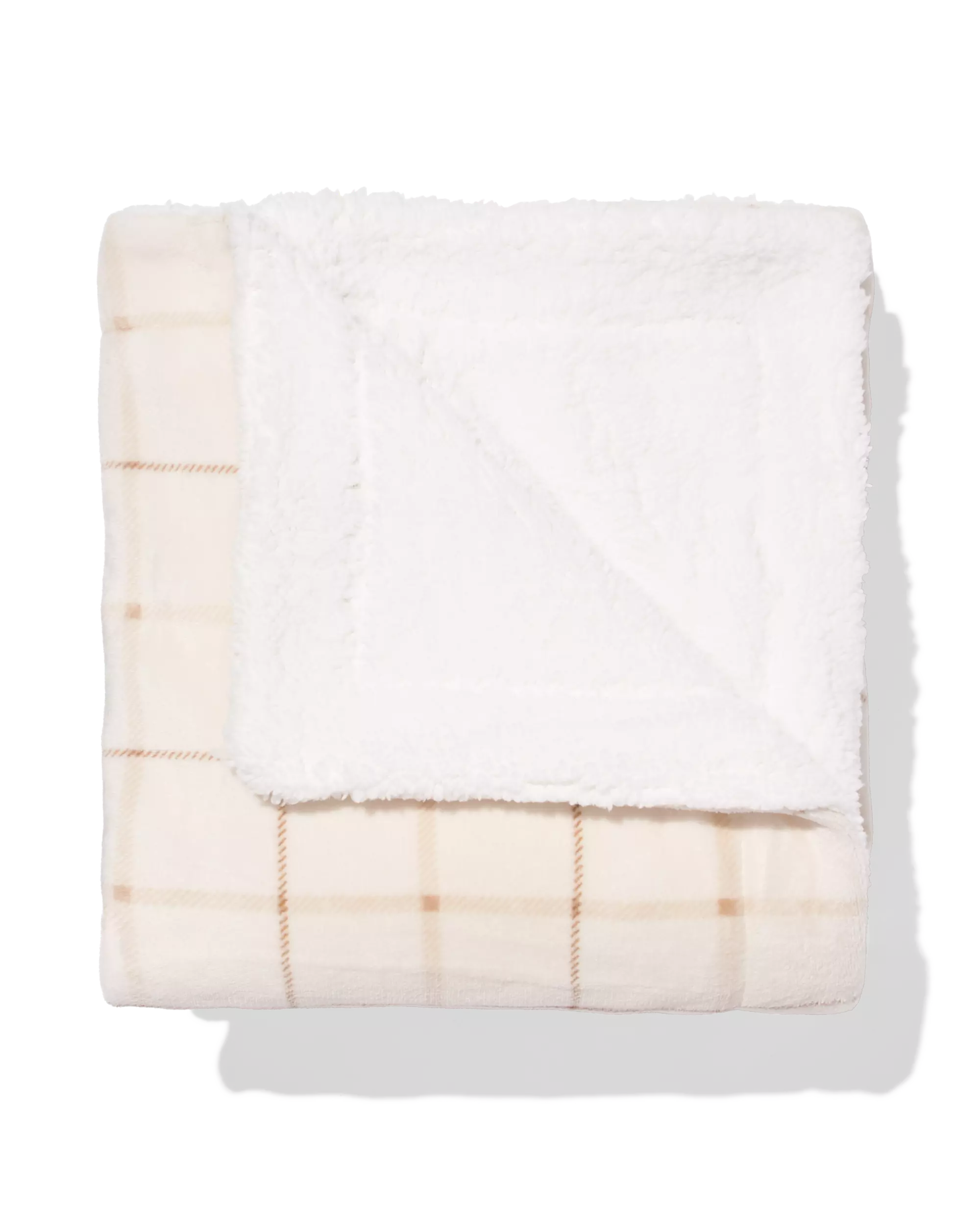 plaid 130x150cm sherpa naturel