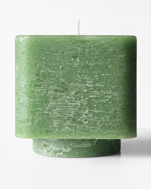 stompkaars 9x9x9cm rustiek olijf - 13506223 - HEMA