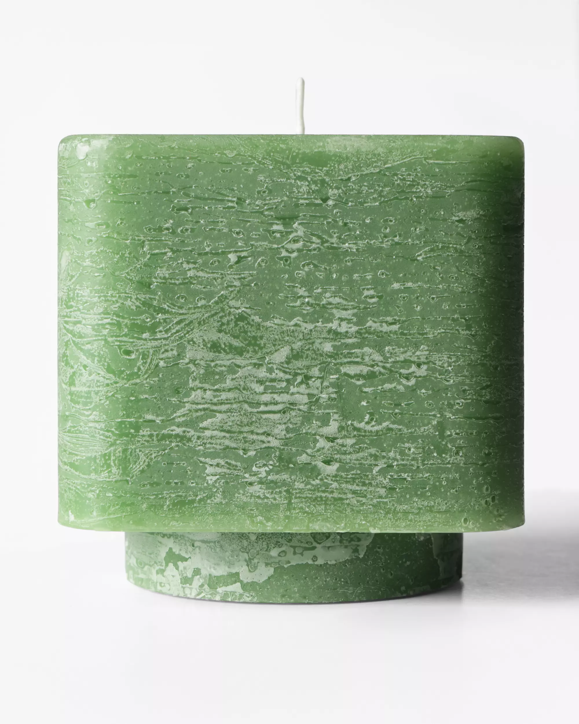 bougie cylindrique 9 x 9 x 9 cm rustique couleur olive
