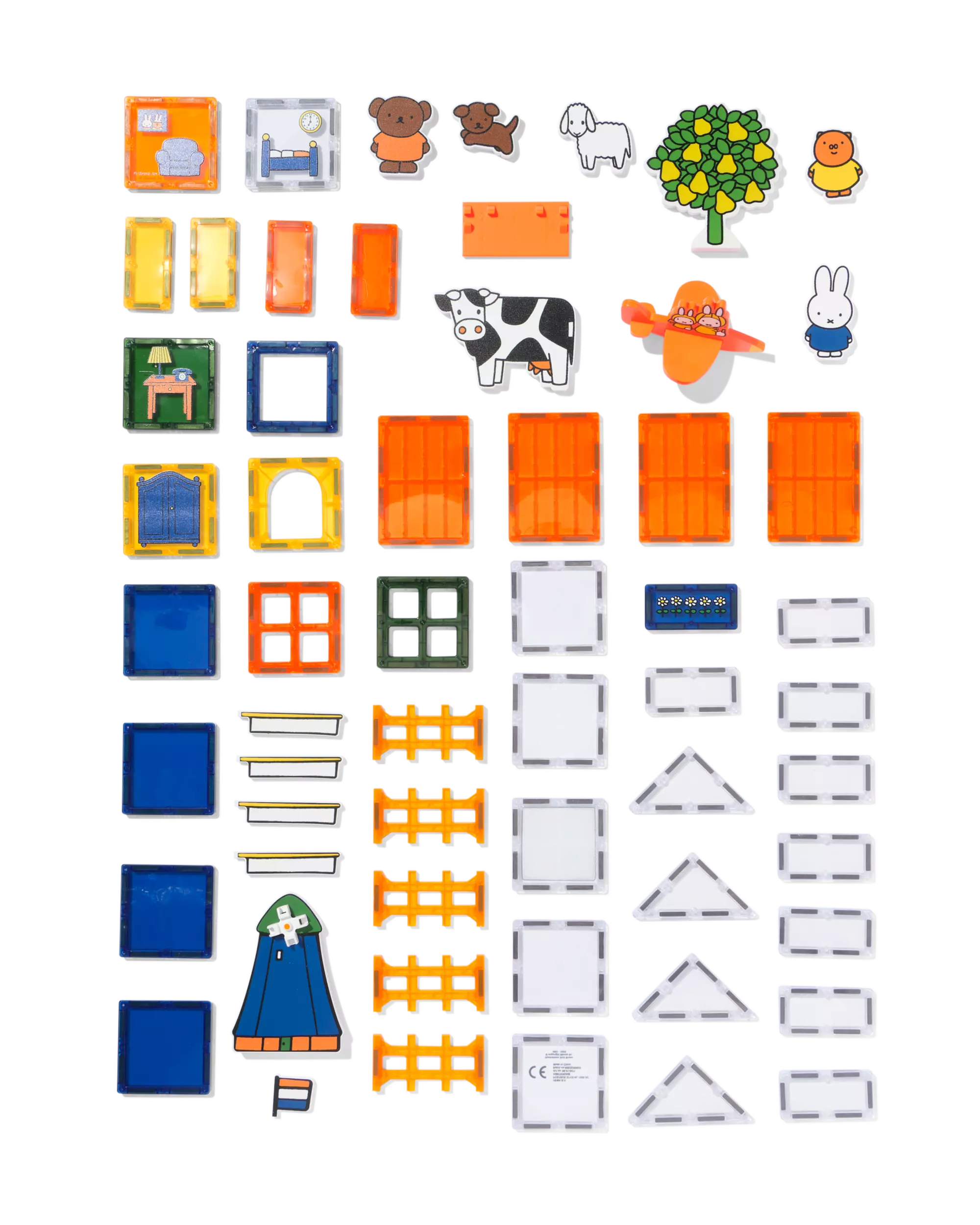 tuiles de construction magnétiques Miffy avec ses amis 52 pièces