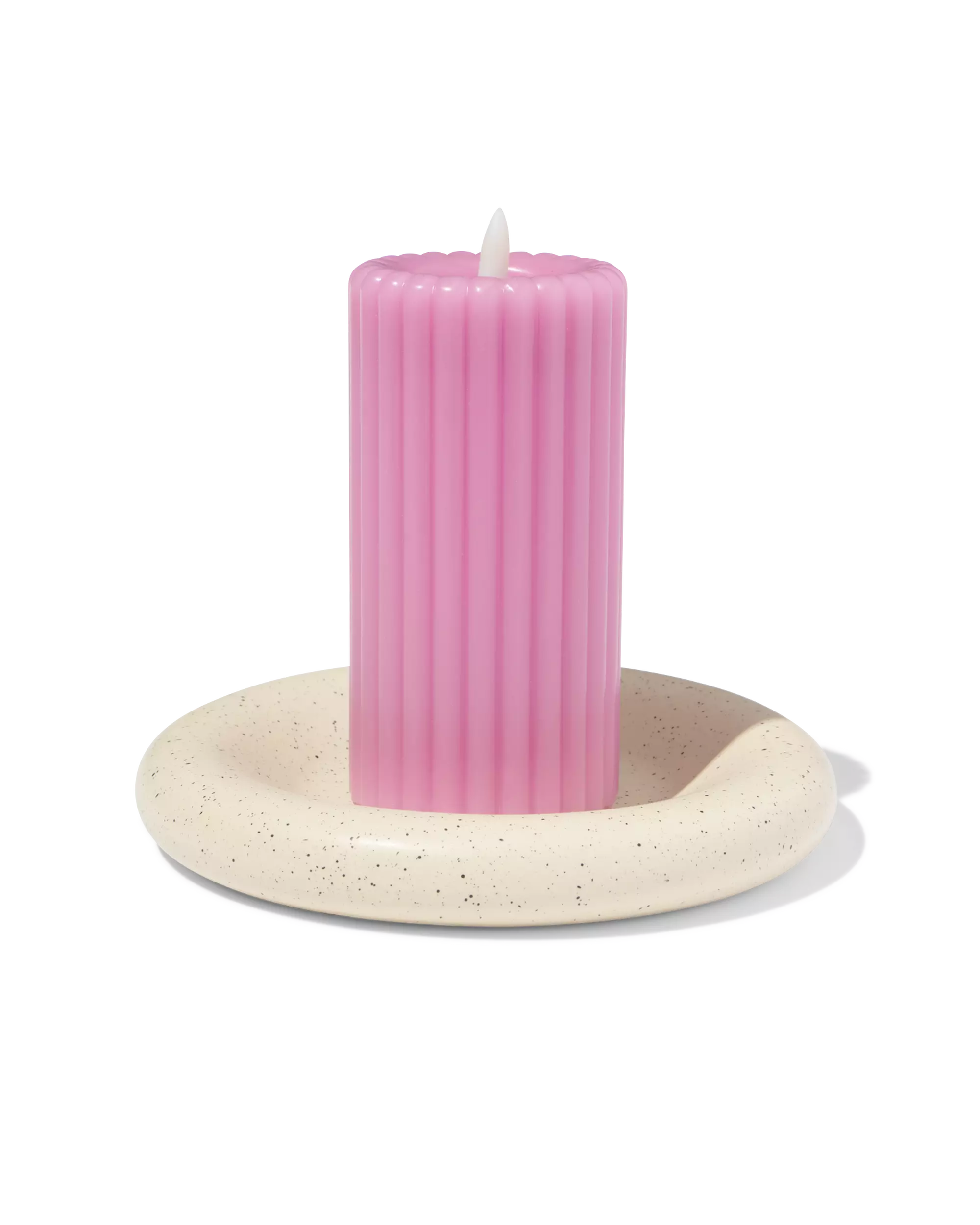 kaarsonderzetter ⌀20cm keramiek wit