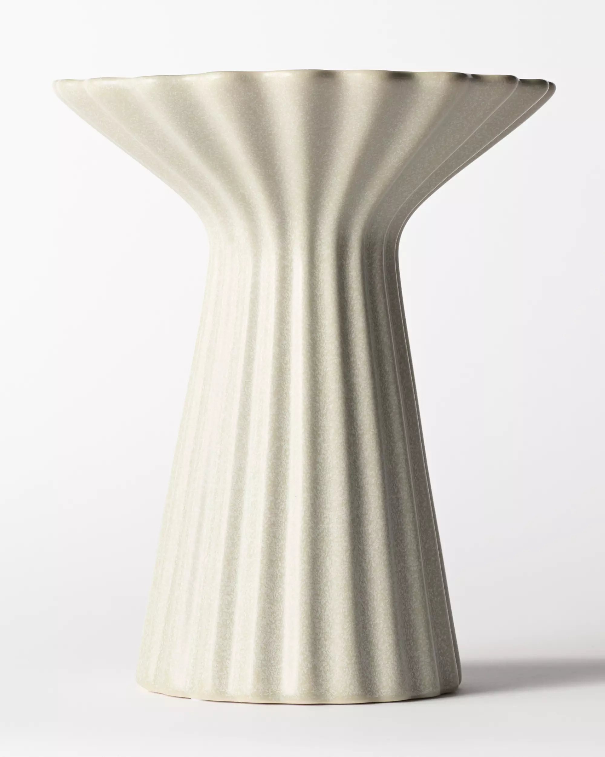 vase ⌀24,5x30cm Zwier céramique moucheté blanc