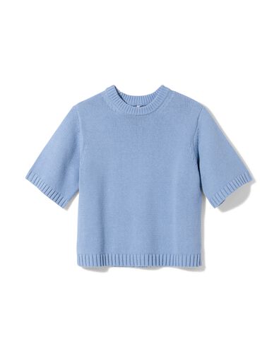 damestrui Nadine fijngebreid lichtblauw lichtblauw - 36213070LIGHTBLUE - HEMA
