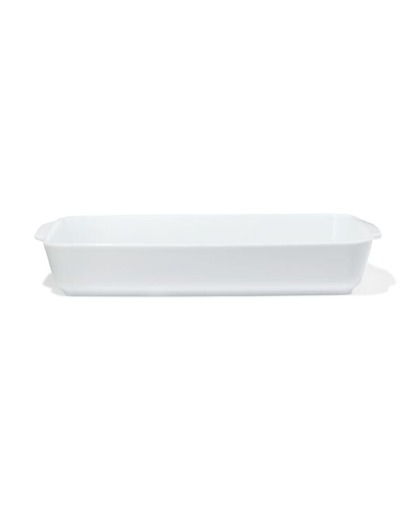 plat de cuisson au four 31x19x5,5 cm porcelaine blanche - 80140022 - HEMA