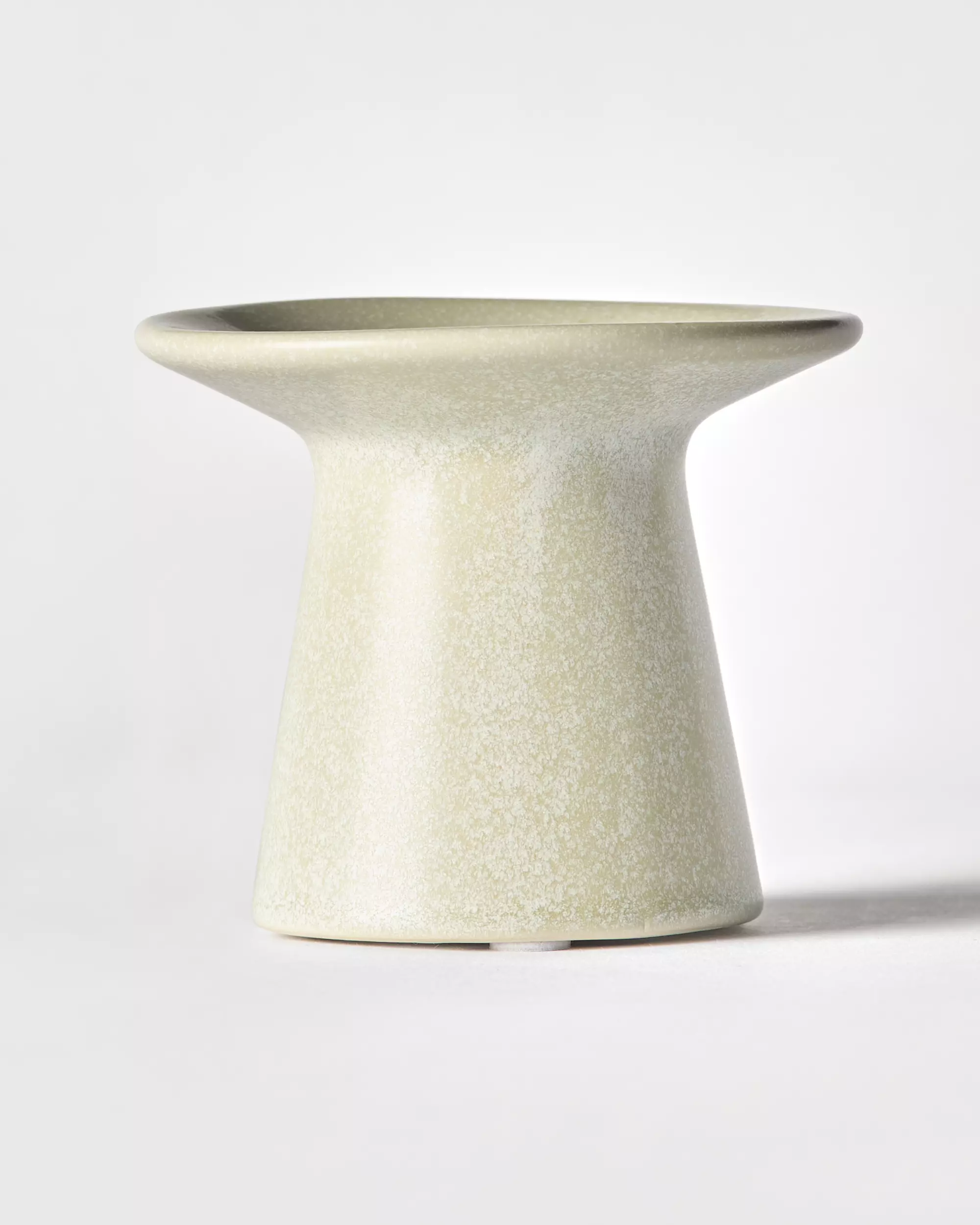 kaarsplateau ⌀10x11cm Zwier keramiek wit