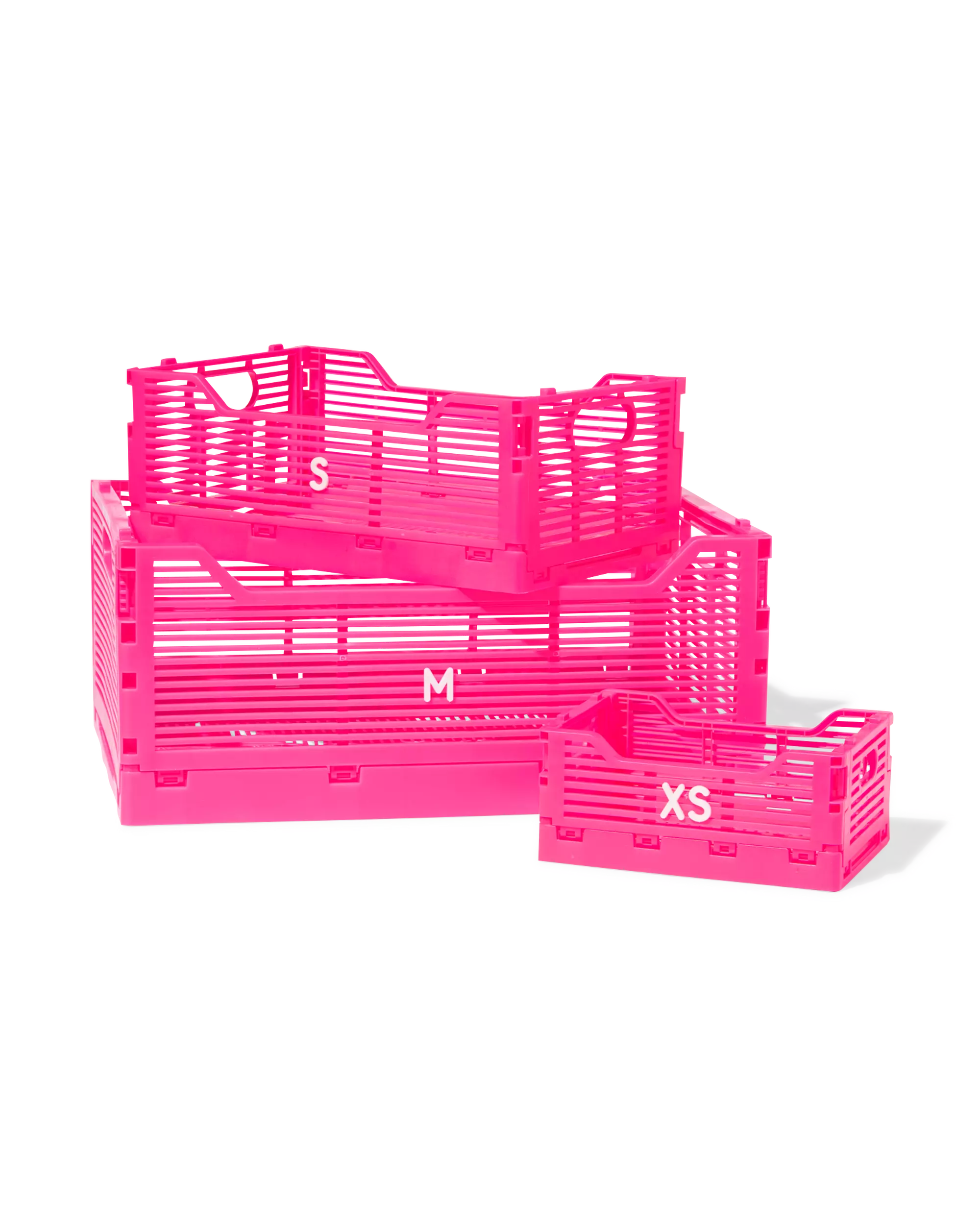 caisse pliable à lettres recyclée S rose vif