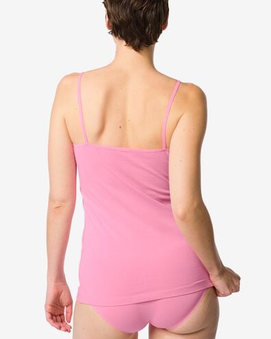 d&eacute;bardeur femme coton bretelles spaghetti rose rose - 19602403PINK - HEMA