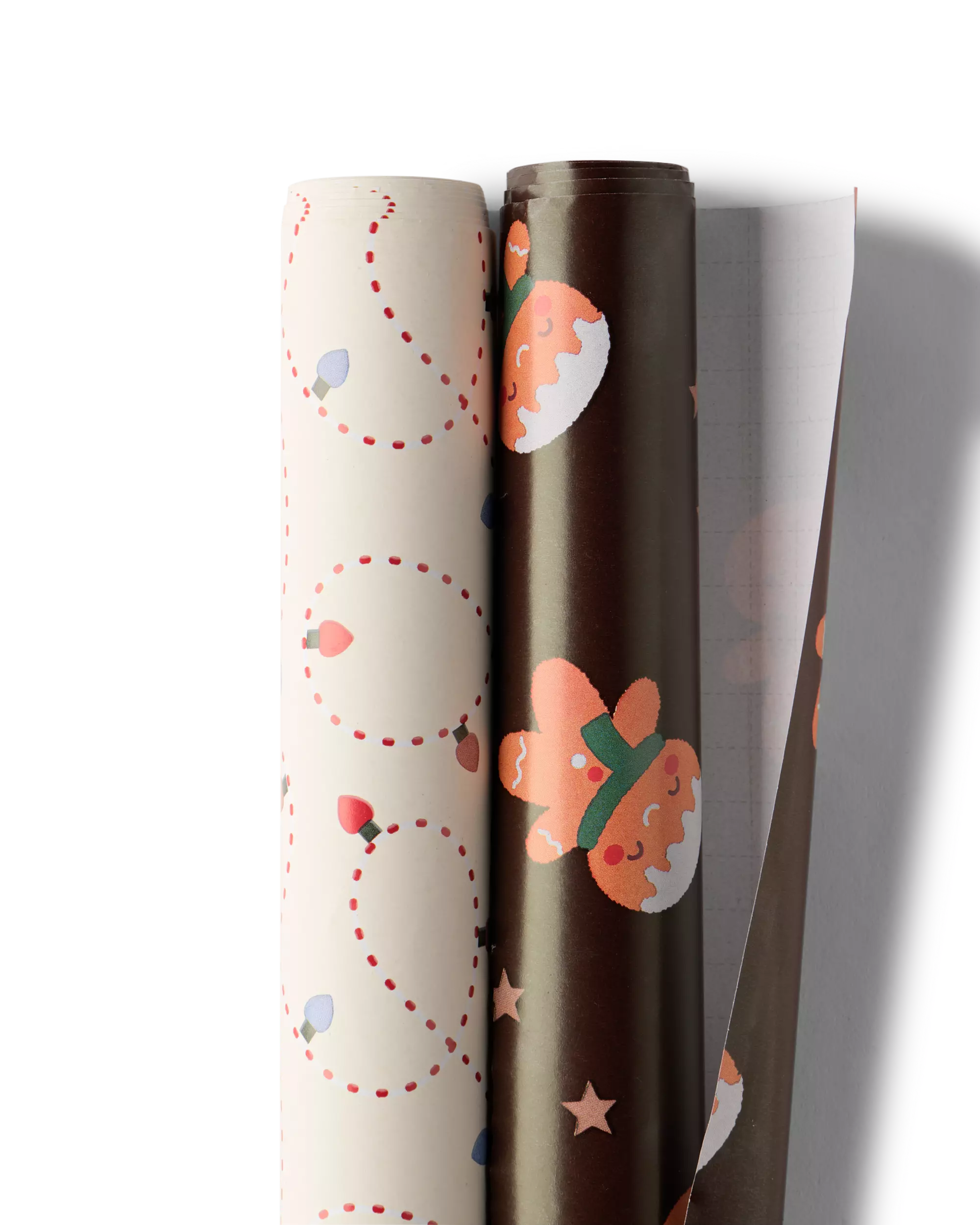 cadeaupapier 200x70cm lichtjes peperkoek