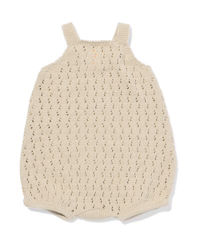newborn jumpsuit gebreid zand - 33451120SAND - HEMA