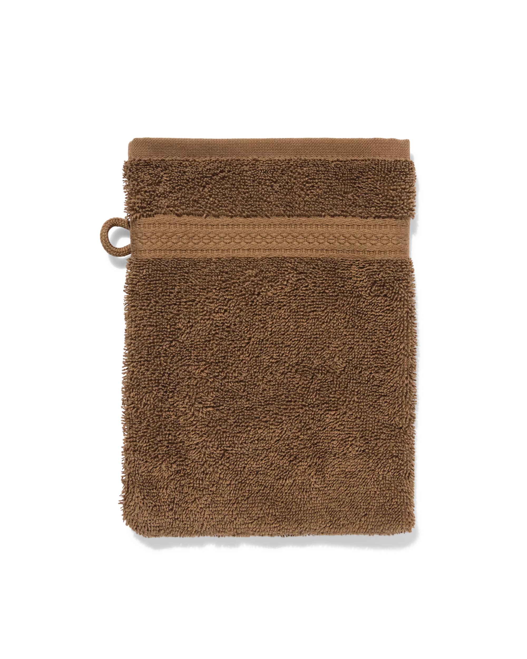 gant de toilette 16x21 cm qualité épaisse marron moyen
