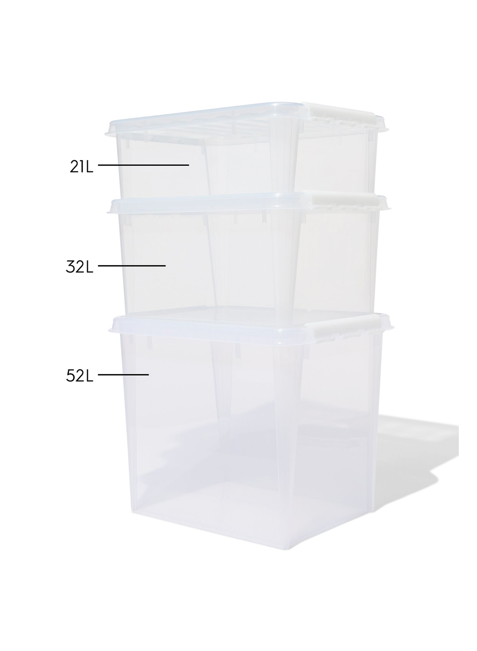 bo&icirc;te de rangement 32L London transparent 50x39x26 50 x 39 x 26 London - 39829659 - HEMA