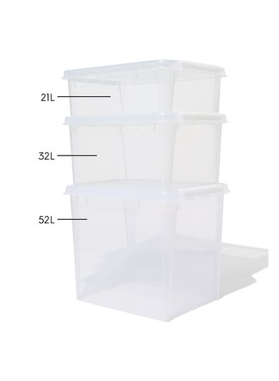 bo&icirc;te de rangement 32L London transparent 50x39x26 50 x 39 x 26 London - 39829659 - HEMA