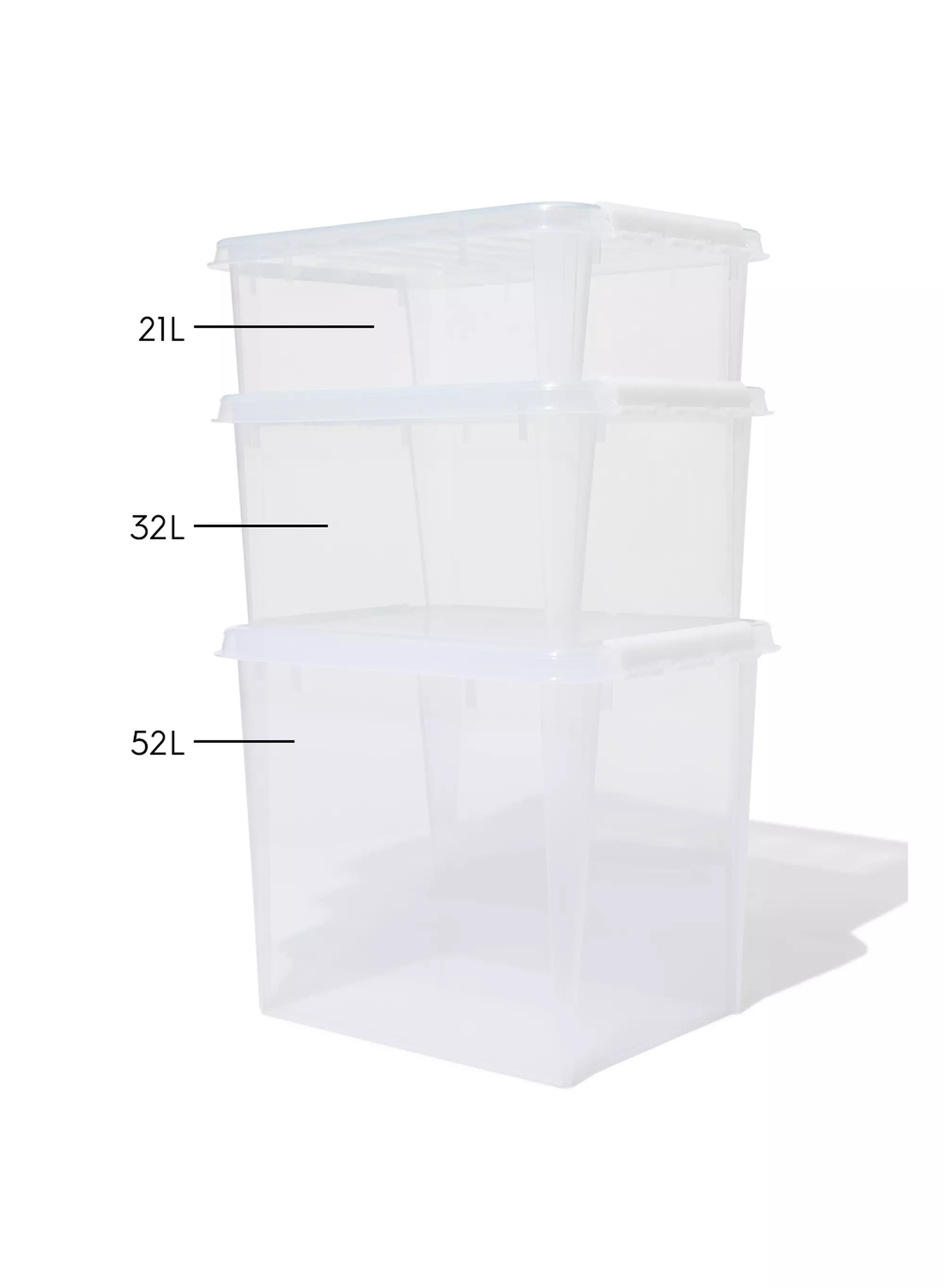 opbergbox 21L London transparant 50x39x18