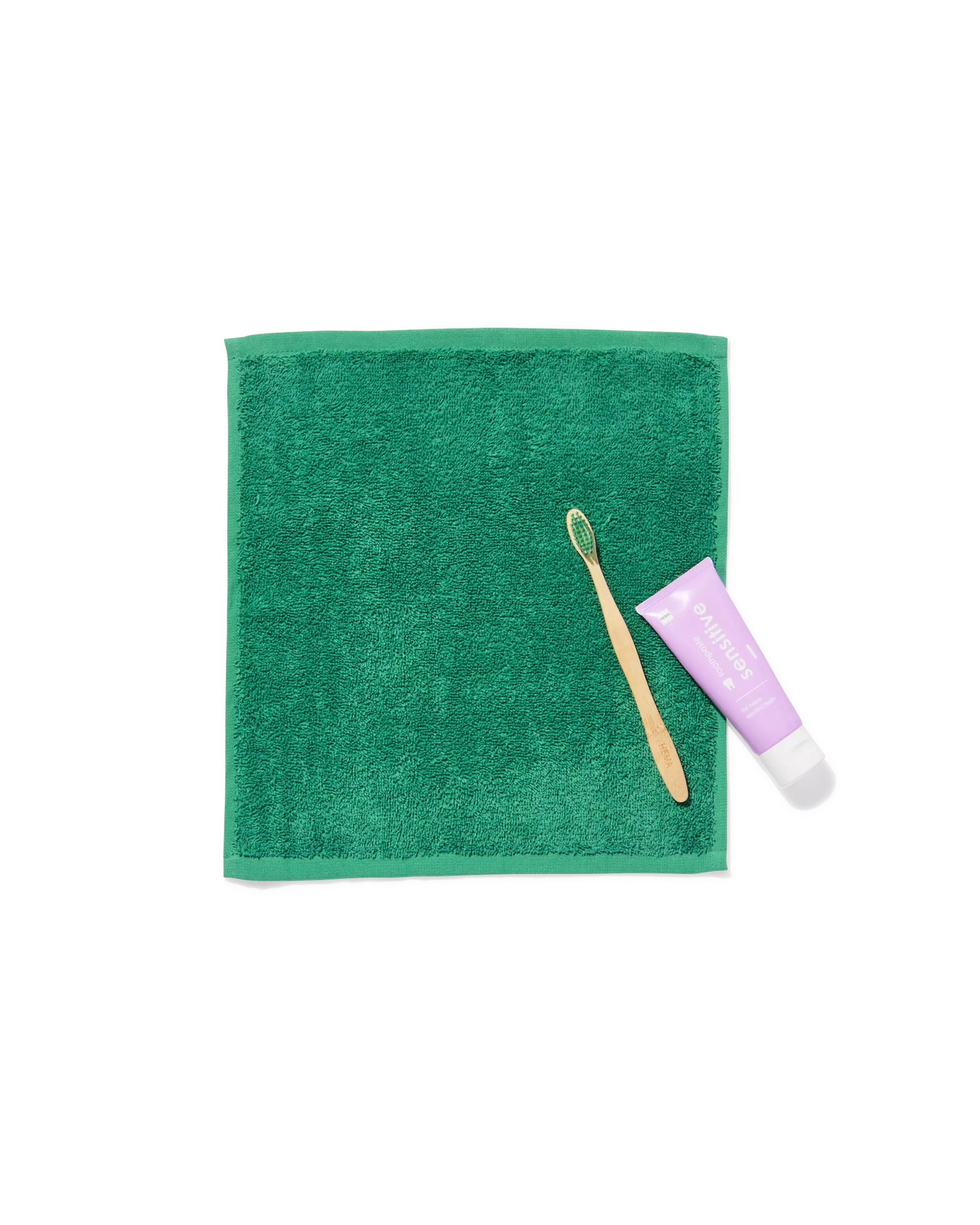 serviettes pour le visage qualité épaisse vert moyen - lot de 4