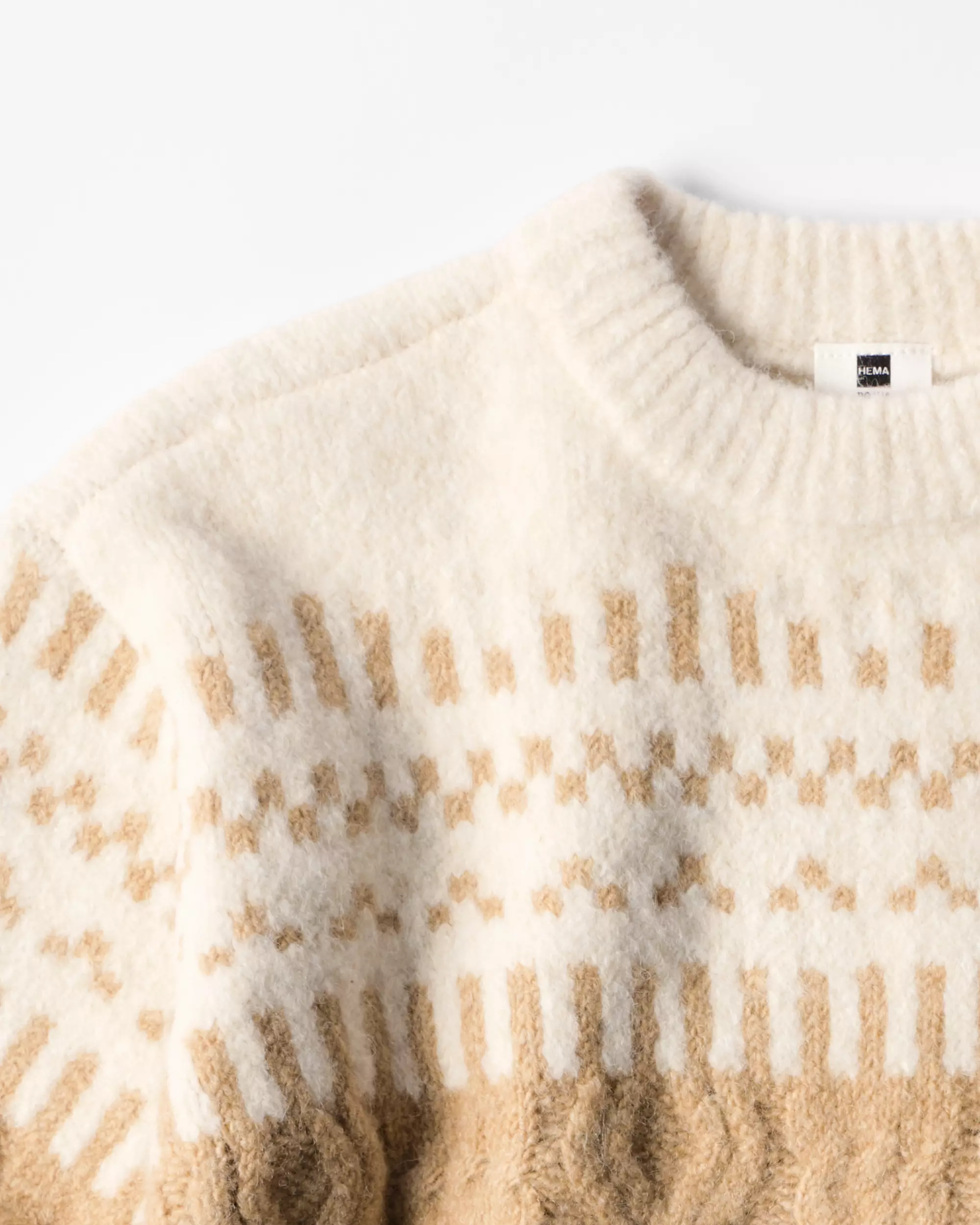 Kinderpullover aus Grobstrick mit Norwegermuster