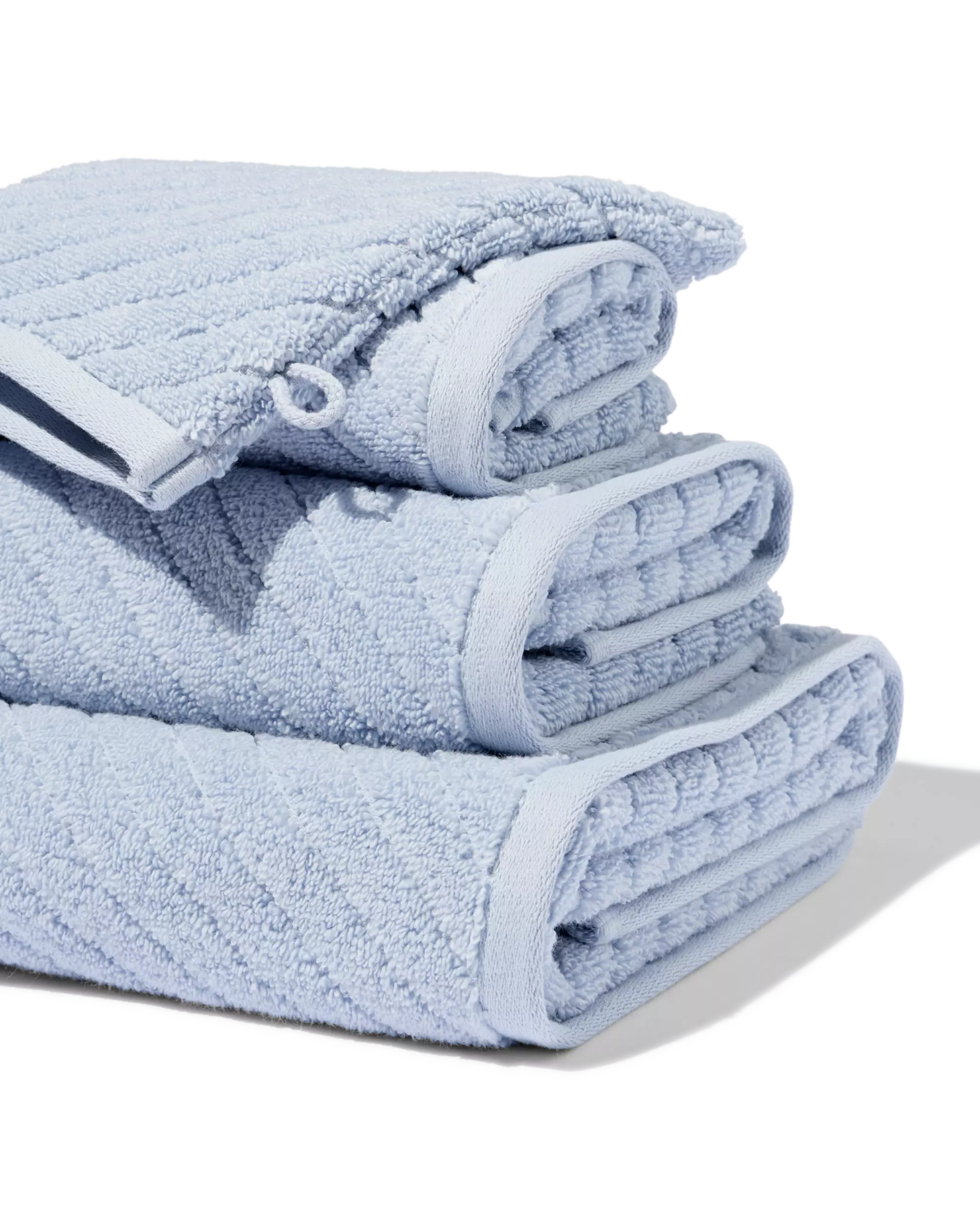 gastendoek 33x50cm zware kwaliteit diagonaal ijsblauw
