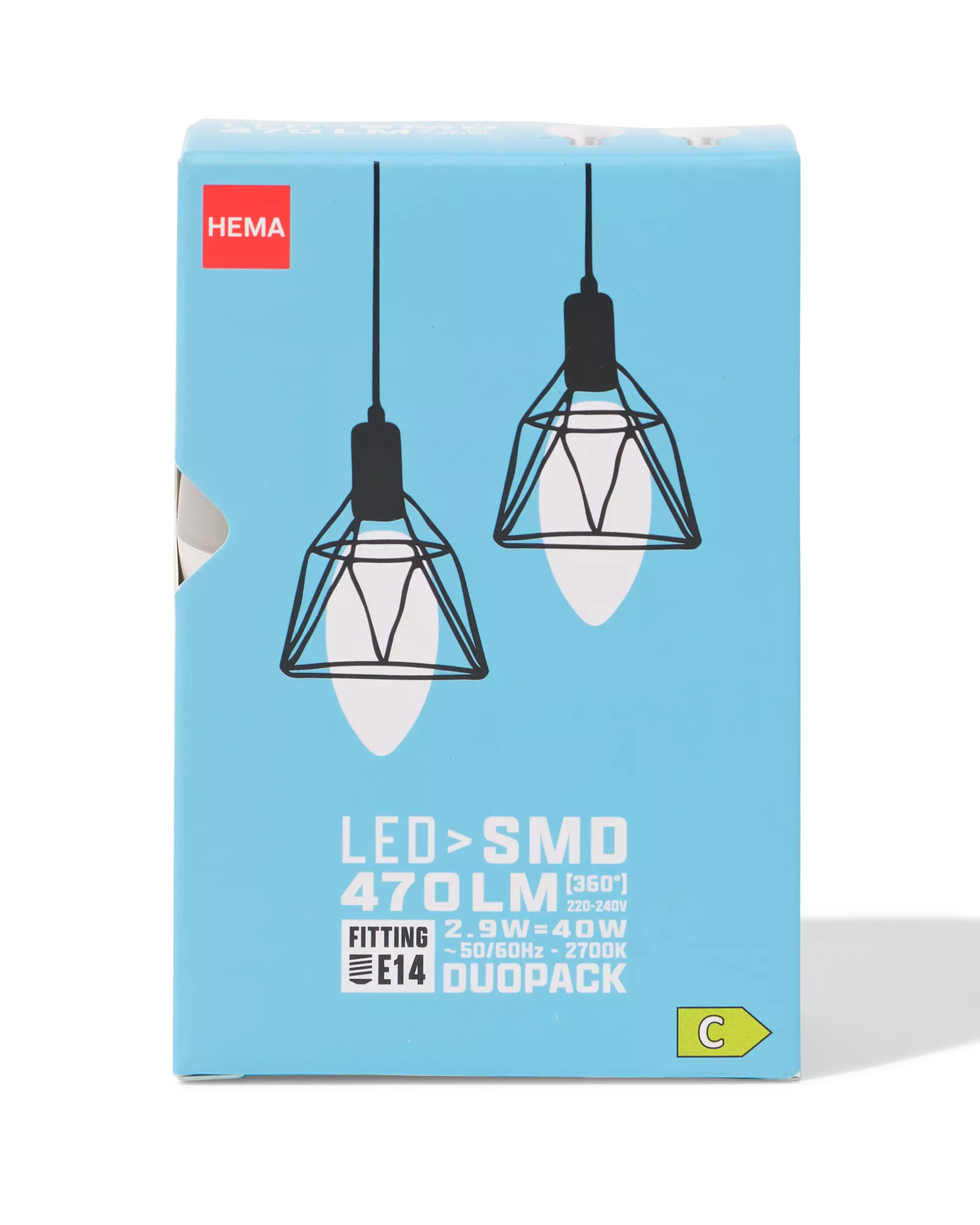 bougie led smd E14 2,9W 470lm - 2 pcs.