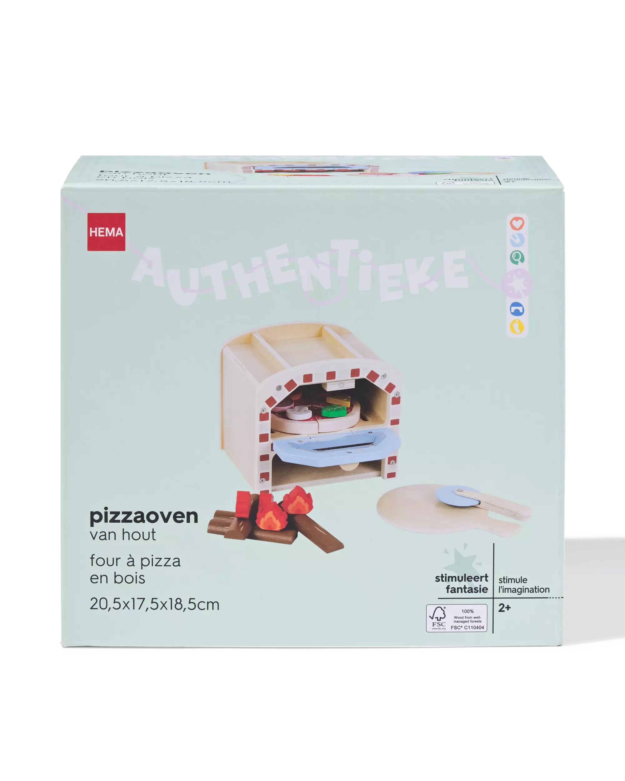 pizzaoven 21x20x19cm hout
