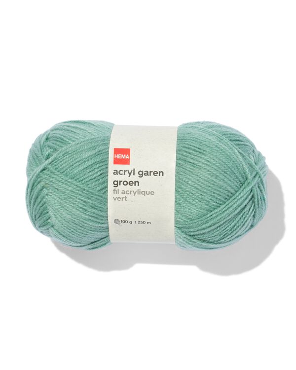 acryl garen groen 100gram 250meter
