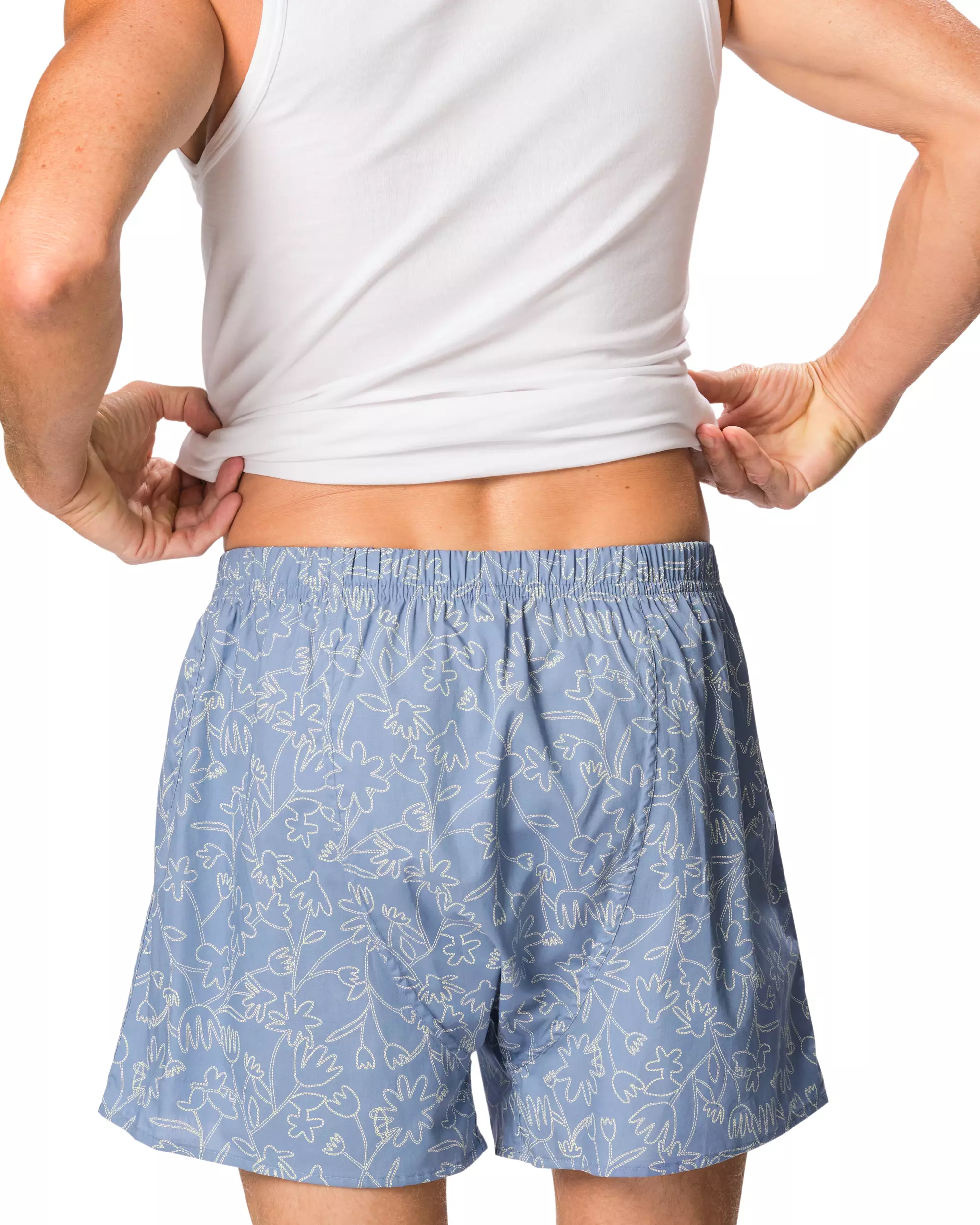 boxer ample homme fleurs