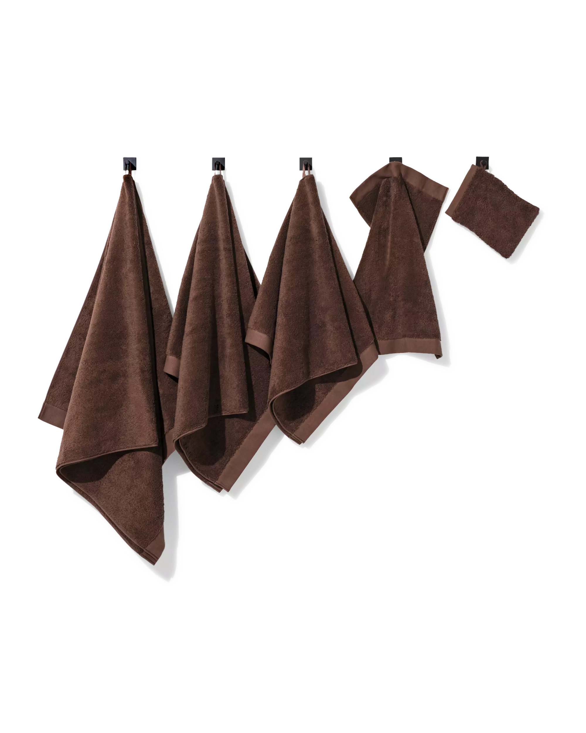 petite serviette 33 x 50 cm qualité hôtel extra douce marron foncé