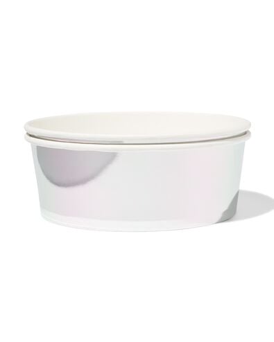 Schale 1300 ml, Papier, silbern &ndash; 2 St&uuml;ck - 14250254 - HEMA