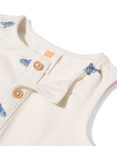 Baby-Jumpsuit, Jersey, Fische eierschalenfarben eierschalenfarben - 33100580OFFWHITE - HEMA