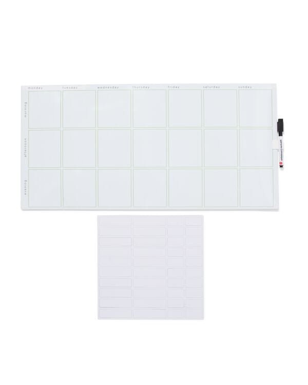 Whiteboard mit beschreibbaren Magneten, 60 x 29,5 cm, Woche - 14803971 - HEMA