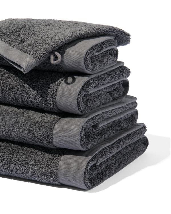 handdoeken - hotel extra zacht donkergrijs donkergrijs - 5220031DARKGREY - HEMA