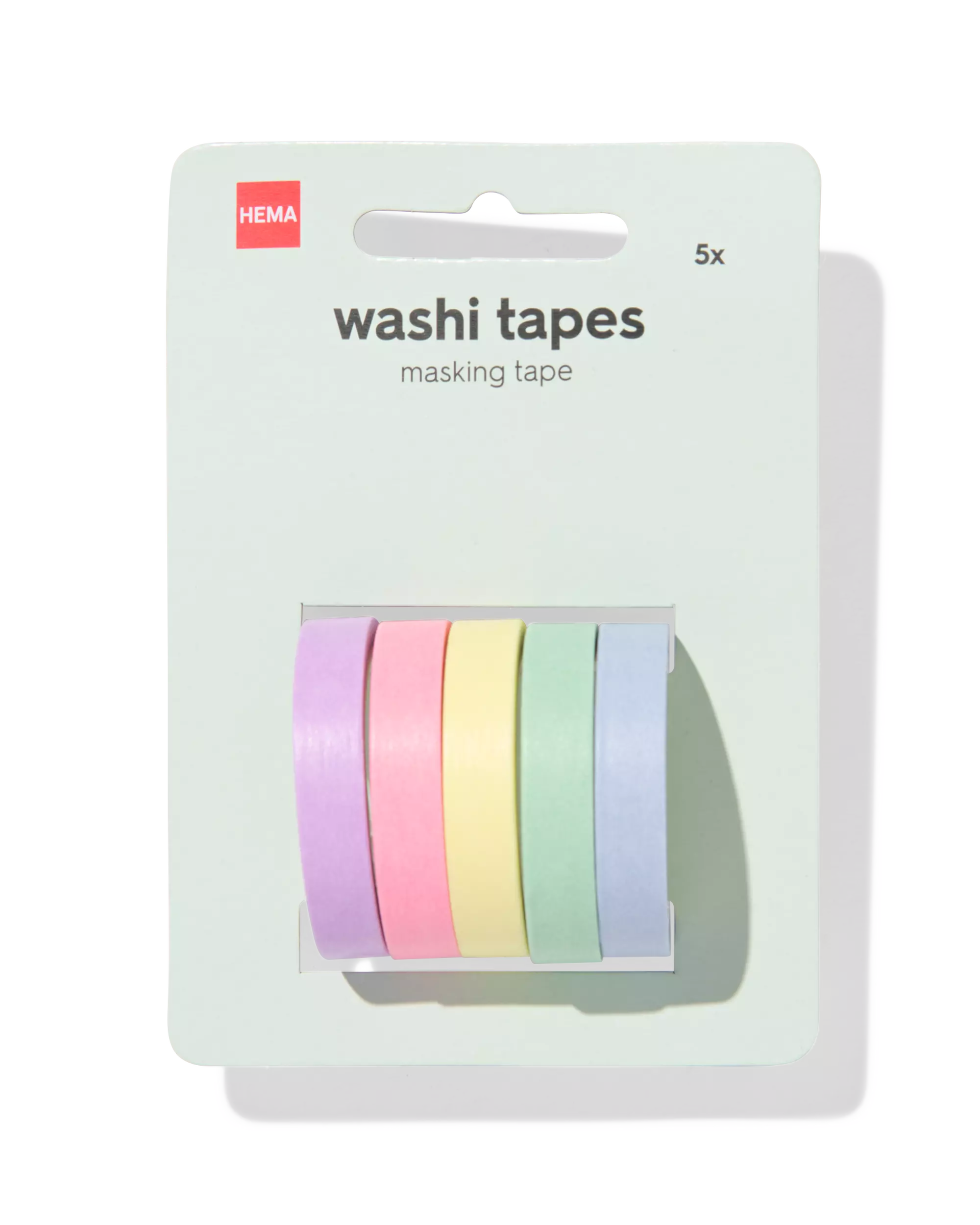 washi tapes regenboog - 5 stuks