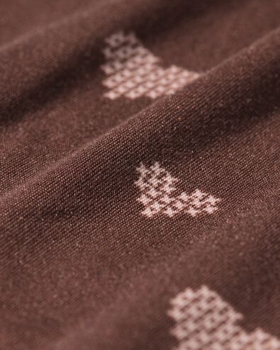 damesnachthemd brushed micro hartjes bruin bruin - 23401964BROWN - HEMA